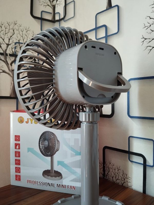 JYSuper-2218 Professional Rechargeable Mini Table Fan. 6-8hours charging backup - Image 4